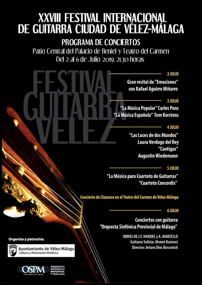 Velez-Malaga Classical Guitar Festival - July 2-6 2019