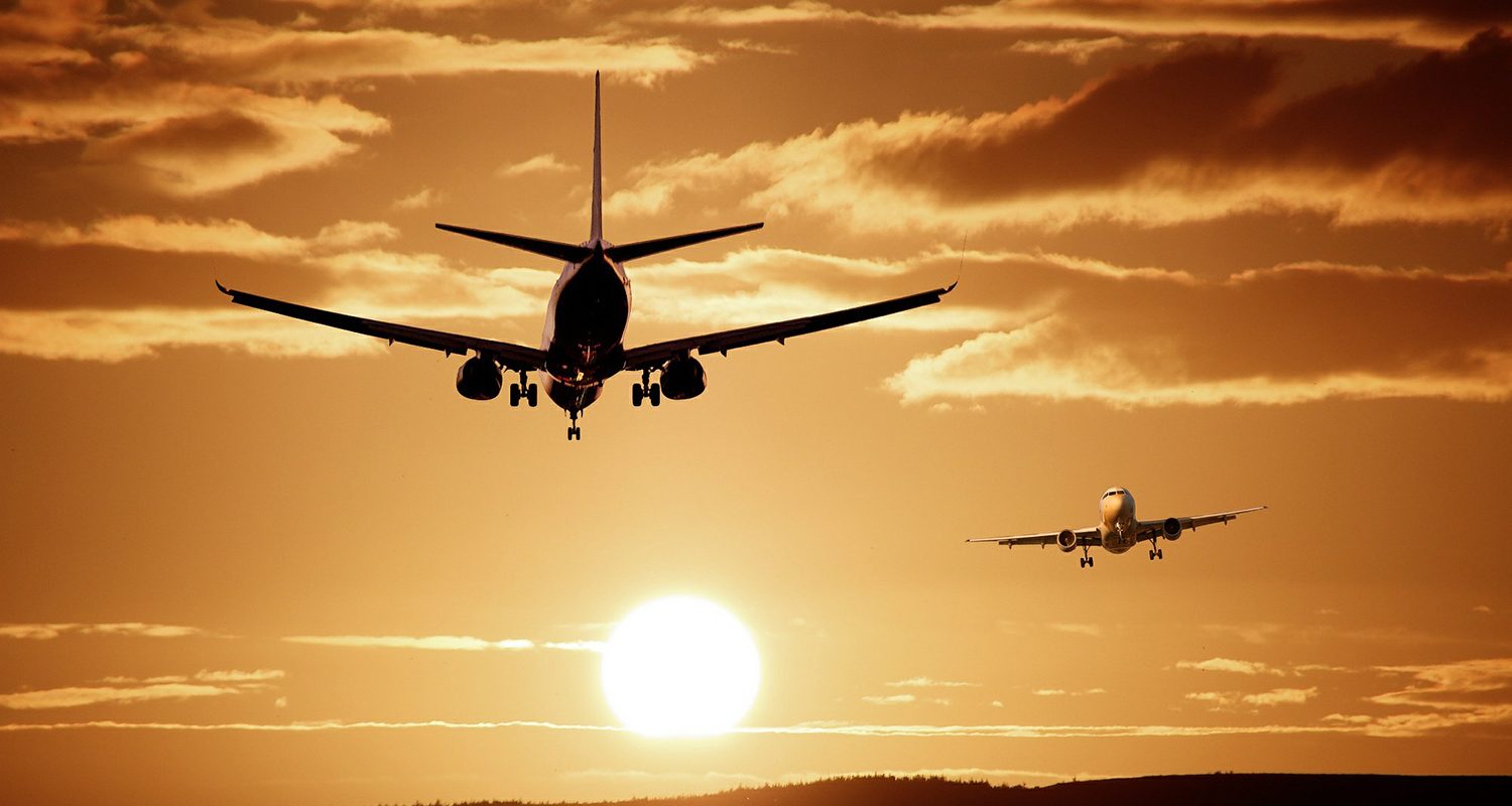 Aircraft at sunset