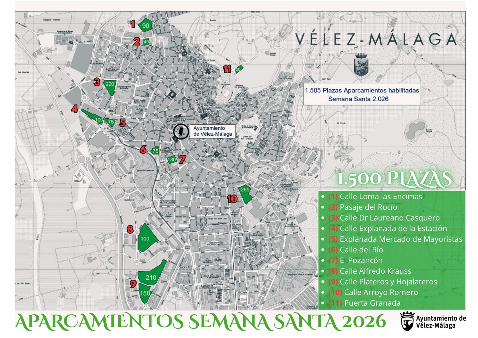 Parking in Velez-Malaga for Semana Santa