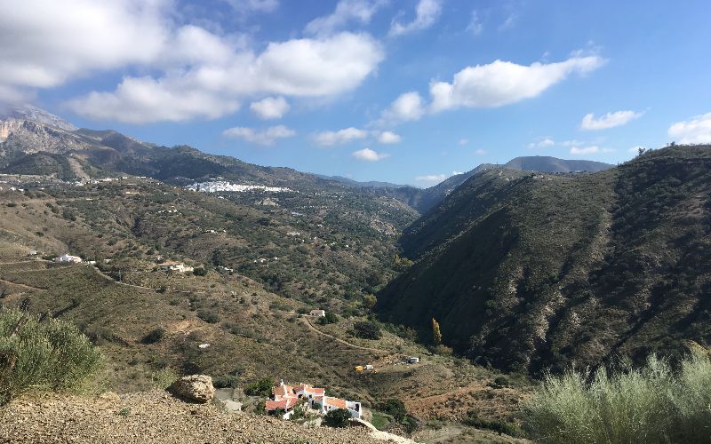 White village cycling route view