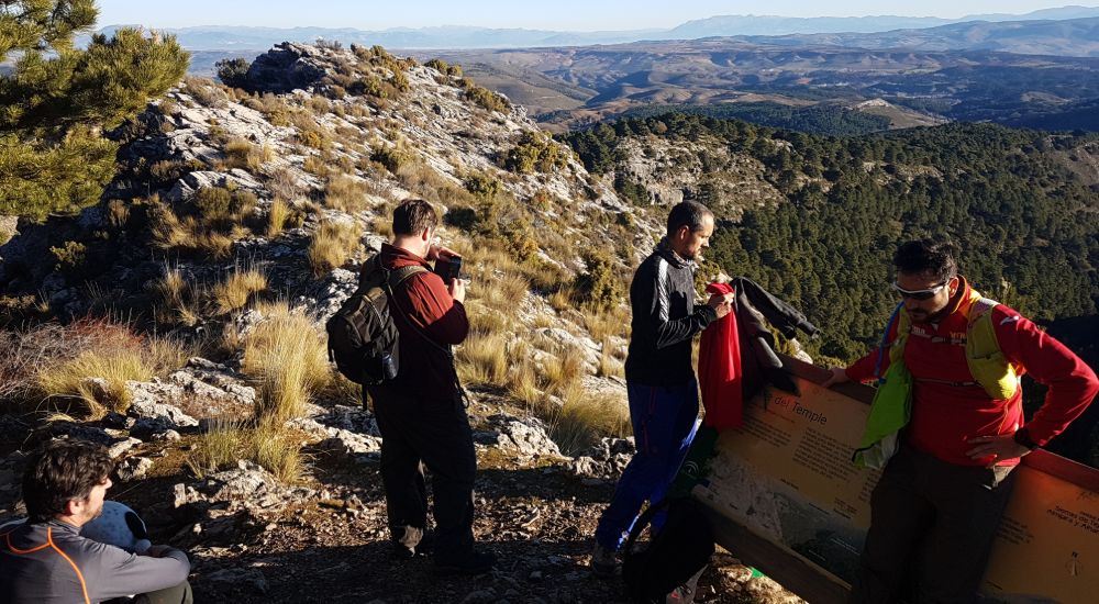 Hiking with friends La Maroma, Axarquia